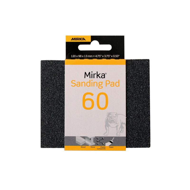 Eponge abrasive 120x98x13mm M/M 60/60, 1/unité Mirka Eponge abrasive 120x98x13mm M/M 60/60, 1/unité Mirka
