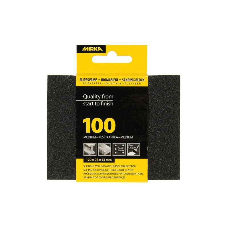 Eponge Abrasive 120x98x13mm F/F 100/100, 1/unité Mirka Eponge Abrasive 120x98x13mm F/F 100/100, 1/unité Mirka