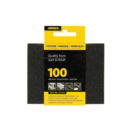 Eponge Abrasive 120x98x13mm F/F 100/100, 1/unité Mirka