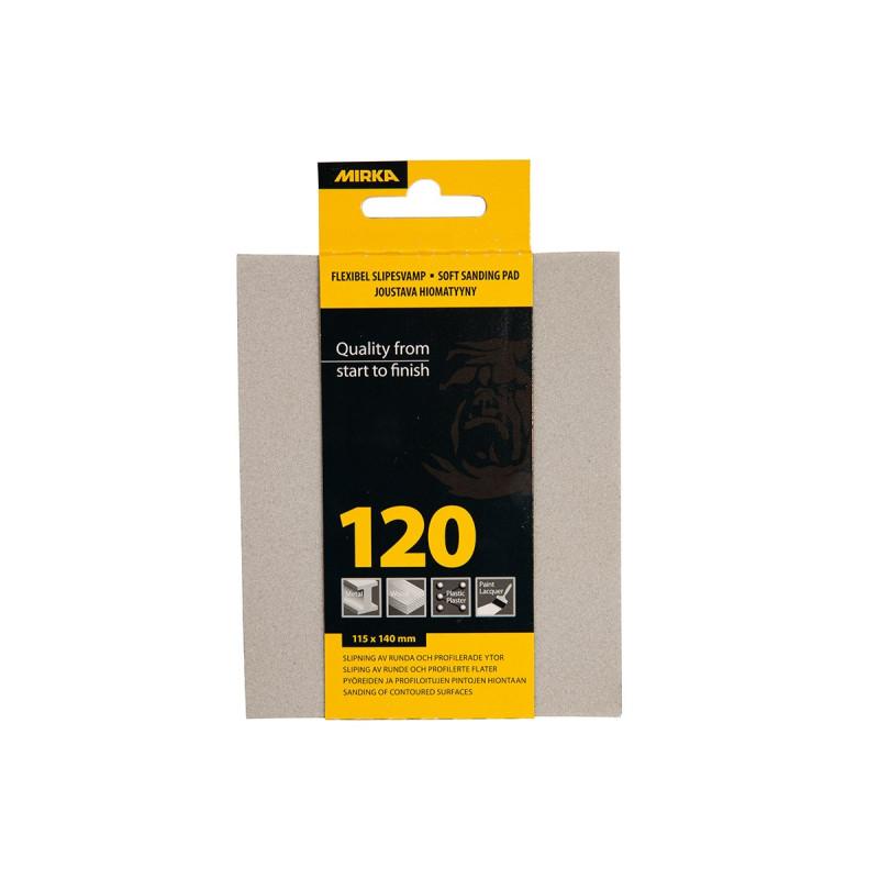 Eponge abrasive mousse 115x140mm F 120, 1/unité Mirka Eponge abrasive mousse 115x140mm F 120, 1/unité Mirka