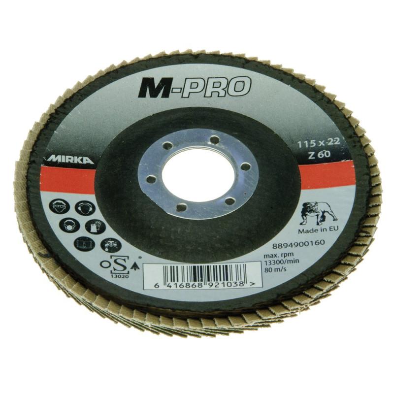 Disque à lamelles M-PRO 115x22mm Zirconium 36 Mirka Disque à lamelles M-PRO 115x22mm Zirconium 36 Mirka