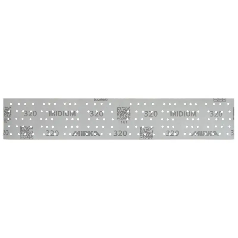 IRIDIUM 70x400mm Grip 140T Perf 320, 100/unité Mirka IRIDIUM 70x400mm Grip 140T Perf 320, 100/unité Mirka