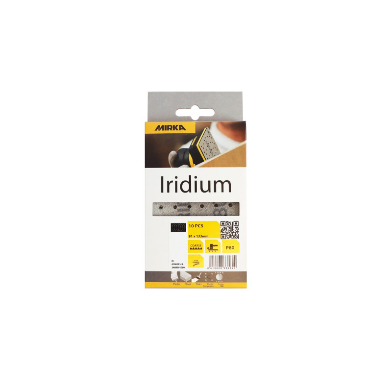 IRIDIUM 81x133mm Grip 54T 120, 10/unité Mirka