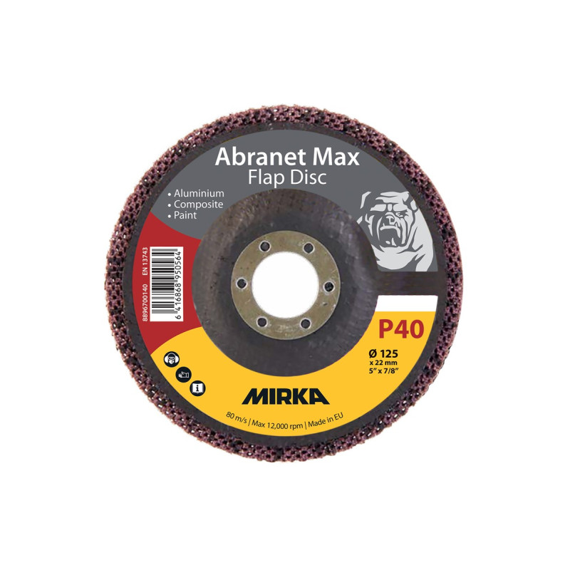 Disque à lamelles ABRANET MAX T29 125mm ALOX 40 Mirka Disque à lamelles ABRANET MAX T29 125mm ALOX 40 Mirka
