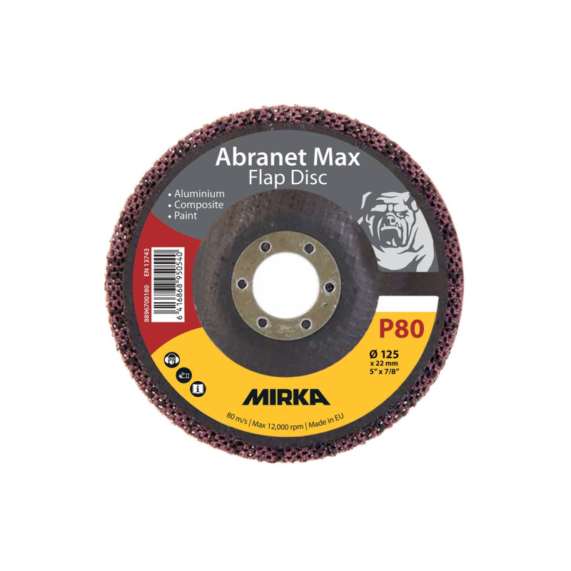 Disque à lamelles ABRANET MAX T29 125mm ALOX 80​ Mirka