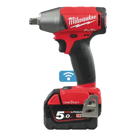 M18 ONEIWF12-502X - Boulonneuse A Chocs FUEL ONE KEY, Carré 1/2'',18V, 5,0 Ah, 4 Modes, 40/120/300 Nm + 1 Vitesse de Finition,