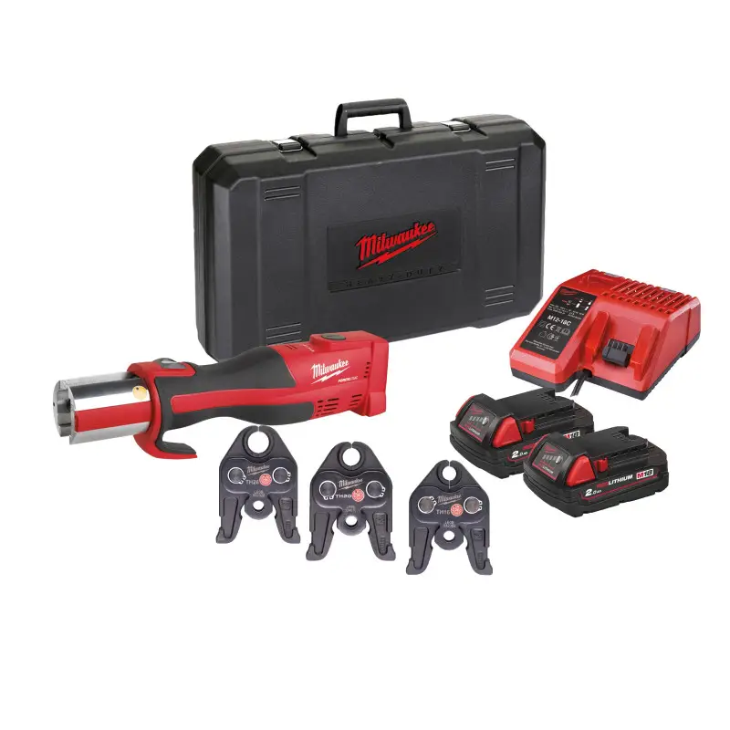 M18 BLHPT202C TH-SET2 - Sertisseuse brushless 18V, 2Ah, 3 mâchoires profil TH M18 BLHPT202C TH-SET2 - Sertisseuse brushless 18V, 2Ah, 3 mâchoires profil TH