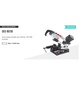 Scie à ruban portable avec DIGITAL CUTTING SYSTEM- 230V - 950W Art:DCSNG110 Code:8484820 Femi