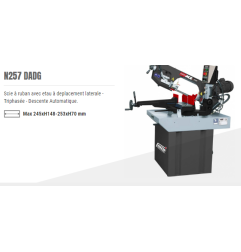 Scie à ruban 2480 semi auto droite gauche 2 vitesses 400V Art:N257DADG Code:8488056 Femi