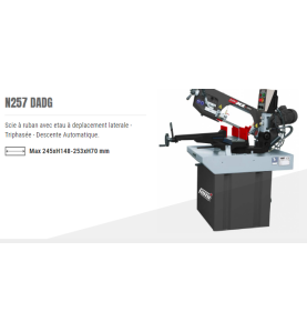 Scie à ruban 2480 semi auto droite gauche 2 vitesses 400V Art:N257DADG Code:8488056 Femi