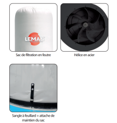 Aspirateur A Copeaux 300L (Mono) ref ASP302 Leman
