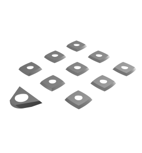 Jeu de plaquettes reversibles pour fraise d helix Lignatool