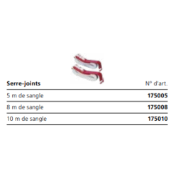 Serre-joint avec 5 m de sangle - 2 pieces