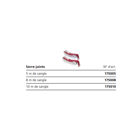 Serre-joint avec 5 m de sangle - 2 pieces