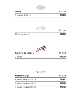 Profiles d'angle - 60 cm - 4 pieces