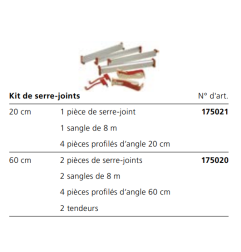 Jeu de serre-joints 60 cm