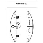 Clamex S-20, 80 paires, vis incluses - Nouveauté Sept23