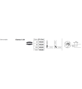 Clamex S-20 Starterset Lamello - Kit de démarrage SYS+80p+Gabarit & foret