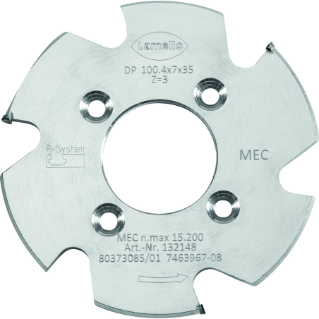 p-system fraise à rainure pour cnc ø100,4x7x35 mm
