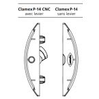 Clamex P-14 CNC - moitié de l'élément avec levier , 2000 pièces