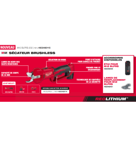 Sécateur Brushless M12 BLPRS-202 - Avec batteries et chargeur - Pas pour seb qui a une collection de batteries