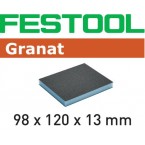 Éponge de ponçage 98x120x13 800 GR/6 Granat Festool