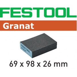 Éponge de ponçage 69x98x26 120 GR/6 Granat Festool