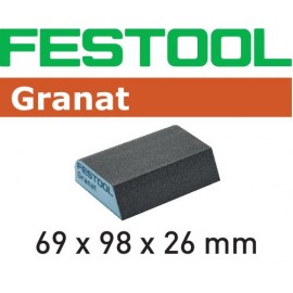 Éponge de ponçage 69x98x26 120 CO GR/6 Granat Festool