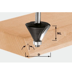 Fraises à moulurer HW avec queue de 12 mm HW S12 D63/32/R25 - Festool