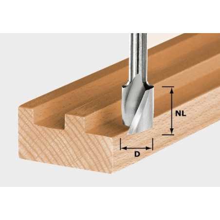 Fraises à rainurer hélicoïdale HW Spi S8 D6/21 Festool