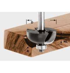 Fraise à abouter HW avec queue de 8mm HW S8 D34/NL32 - Festool