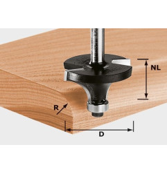 Fraise à moulurer HW S8 D25,5/R6,35 KL Festool