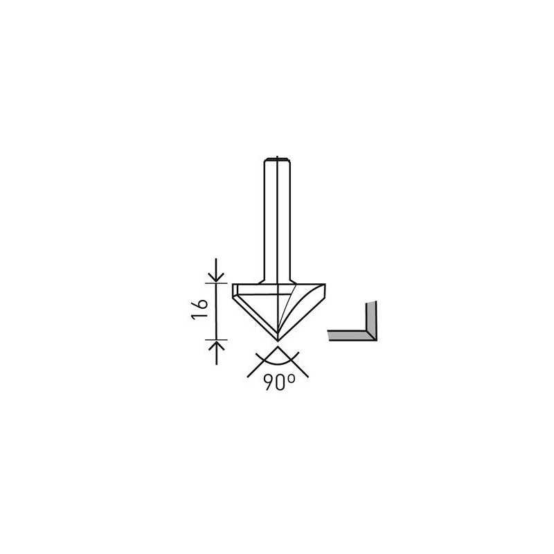 Fraise pour plaques de plâtre HW S8 D32/90° Festool