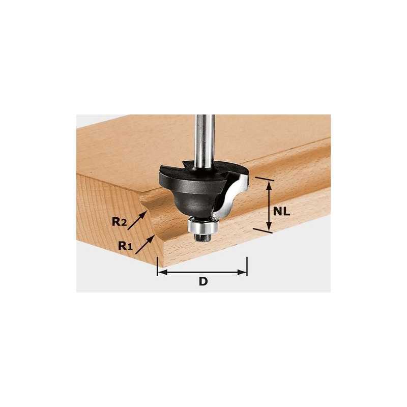 Fraise double moulure HW S8 D31,7/R4/R4 Festool