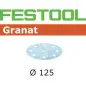 Abrasif STF D125/8 P1500 GR/50 Granat Festool