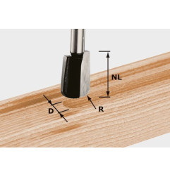 Fraise à goulotte HW S8 R5 Festool