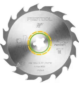 Lame de scie circulaire HW 190x2,6 FF PW16 WOOD RIP CUT Festool