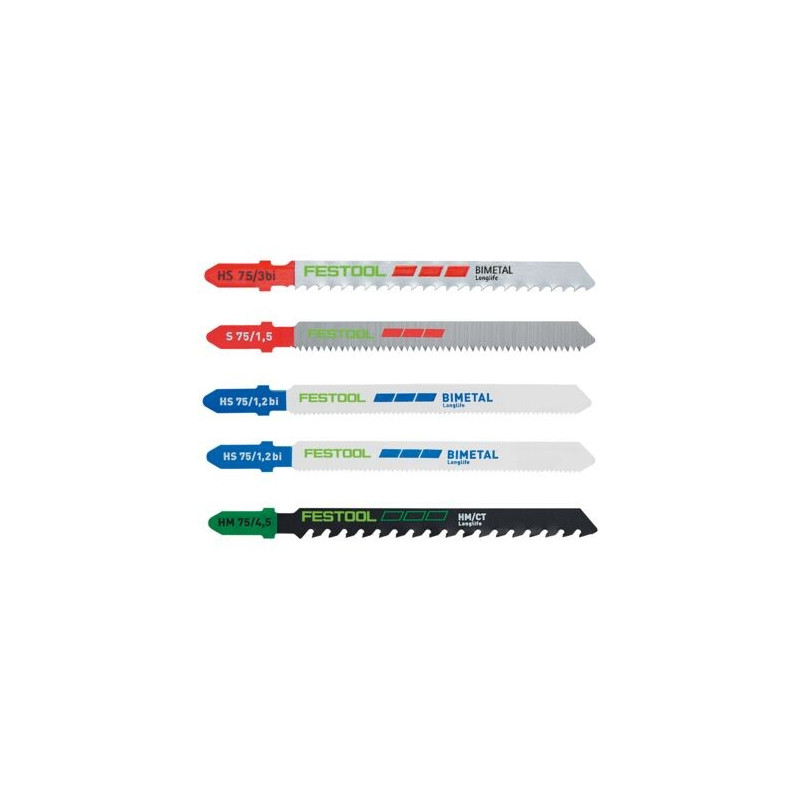 Jeu de lames de scie sauteuse STS-Sort/21 P/M/B Festool Jeu de lames de scie sauteuse STS-Sort/21 P/M/B Festool