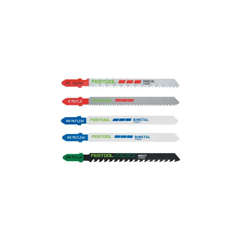 Jeu de lames de scie sauteuse STS-Sort/21 P/M/B Festool Jeu de lames de scie sauteuse STS-Sort/21 P/M/B Festool