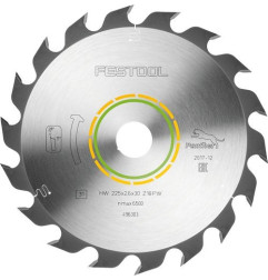 Lame de scie circulaire HW 225x2,6x30 PW18 WOOD RIP CUT Festool