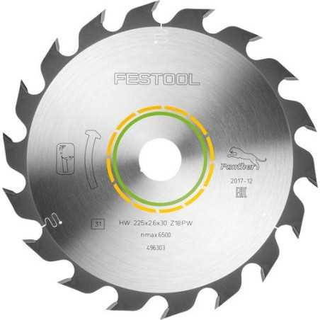 Lame de scie circulaire HW 225x2,6x30 PW18 WOOD RIP CUT Festool