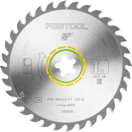 Festool Lame de scie circulaire WOOD UNIVERSAL HW 190x2,6 FF W32