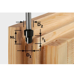 Fraise à profiler HW D16,3/12,3/9,3 S12 Festool