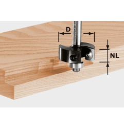 Fraise à feuillurer à plaquettes réversibles HW S8 D38/12 Festool