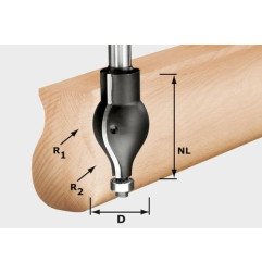 Fraise à profiler HW R20.5/16/D32/57 S12 Festool