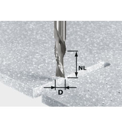 Fraise de dégrossissage/finition HW Spi D12/42 LD ss S12 Festool