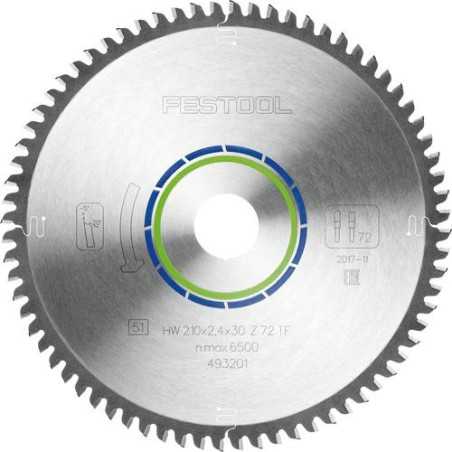 Festool Lame de scie circulaire ALUMINIUM/PLASTICS HW 210x2,4x30 TF72