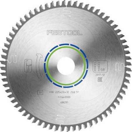 Festool Lame de scie circulaire ALUMINIUM/PLASTICS HW 225x2,6x30 TF68